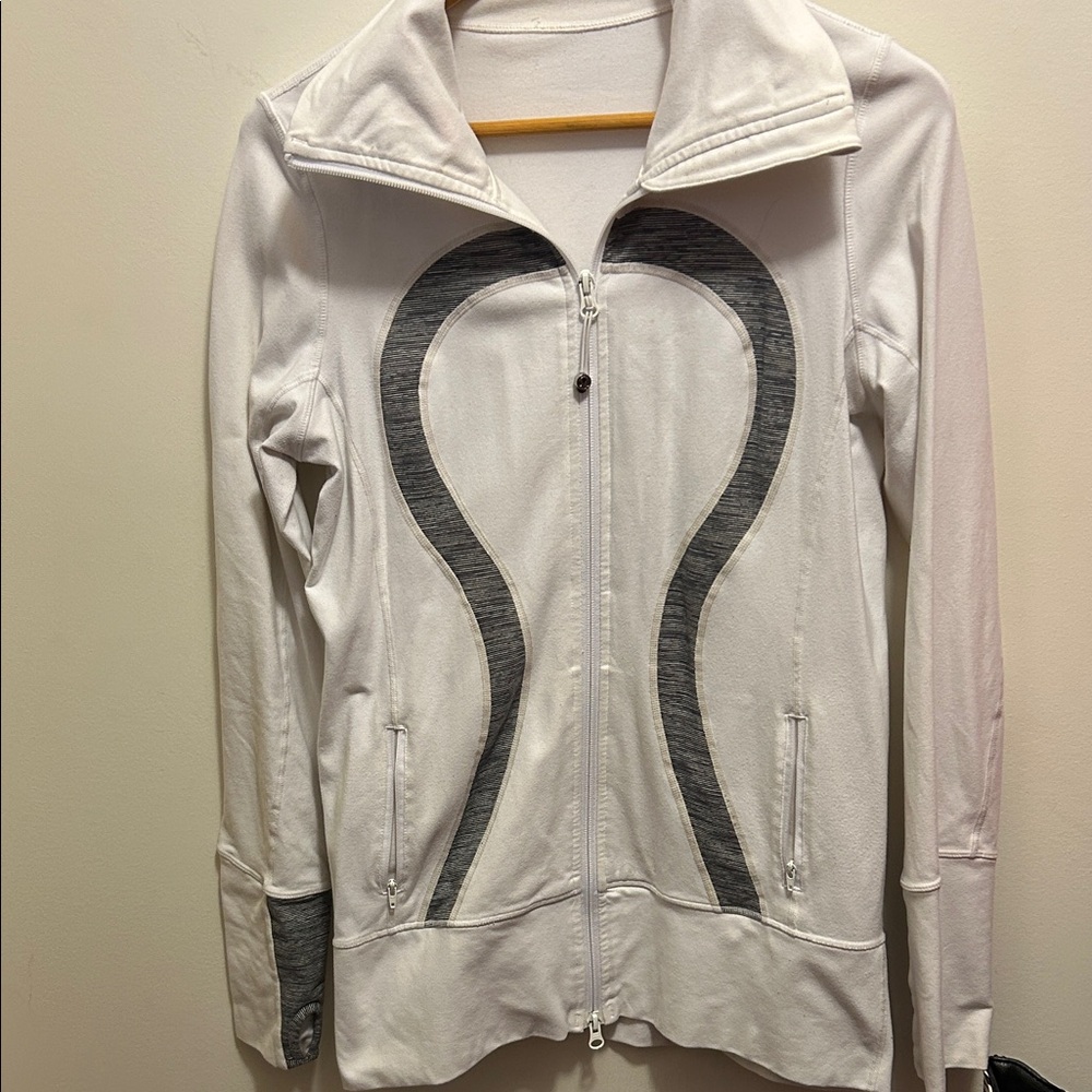 Lululemon Athletica White and Gray Utility Jacket